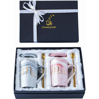 cozy gifts - Marble Ceramic Mug (Gift Box), 13.5oz