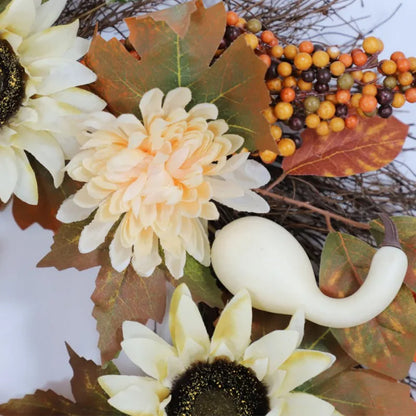 giftss - Fall Wreaths Pumpkin Berry Maple Leaves