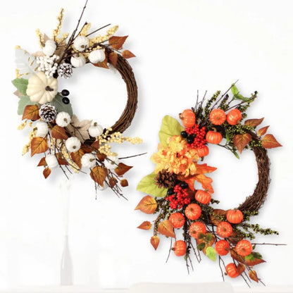 giftss - Fall Wreaths Pumpkin Berry Maple Leaves