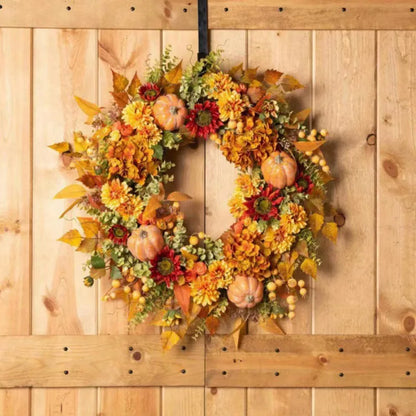 giftss - Fall Wreaths Pumpkin Berry Maple Leaves