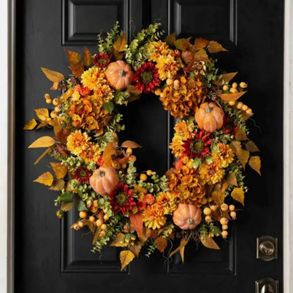 giftss - Fall Wreaths Pumpkin Berry Maple Leaves