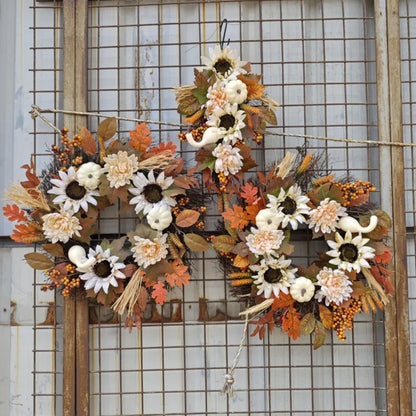 giftss - Fall Wreaths Pumpkin Berry Maple Leaves