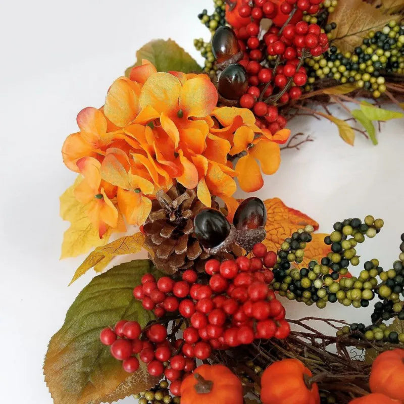 giftss - Fall Wreaths Pumpkin Berry Maple Leaves