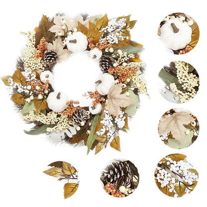 giftss - Fall Wreaths Pumpkin Berry Maple Leaves