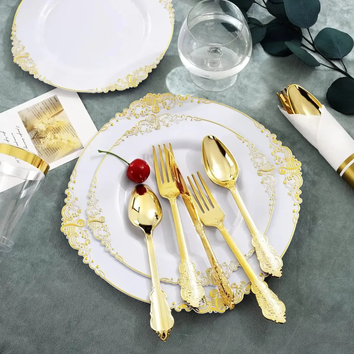 giftss - Gold-plated, knives, forks, spoons